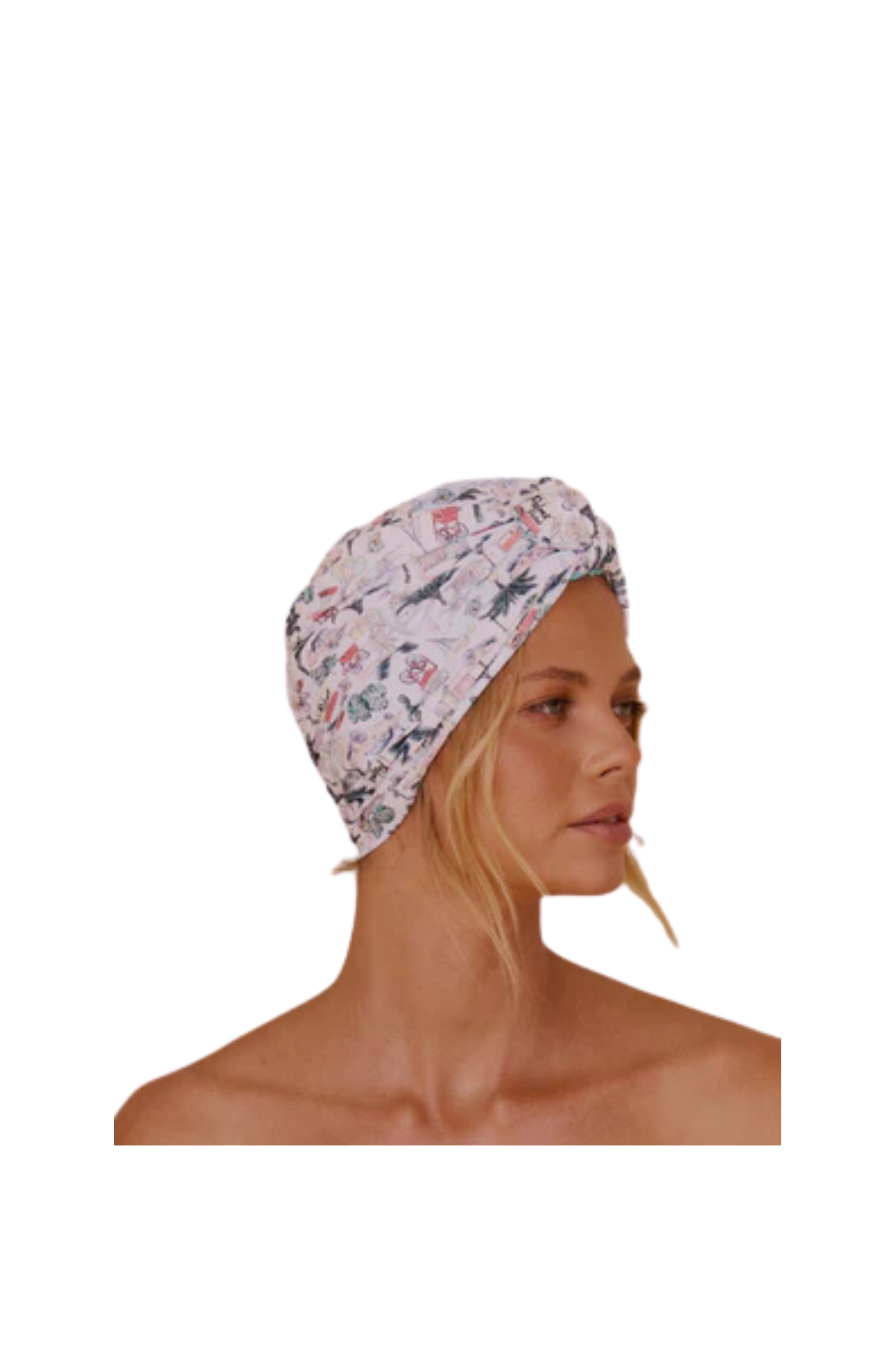 Dahlia shower cap in Vintage Vacation