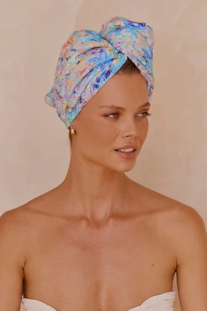 Riva Hair Towel Wrap in Artsy Floral